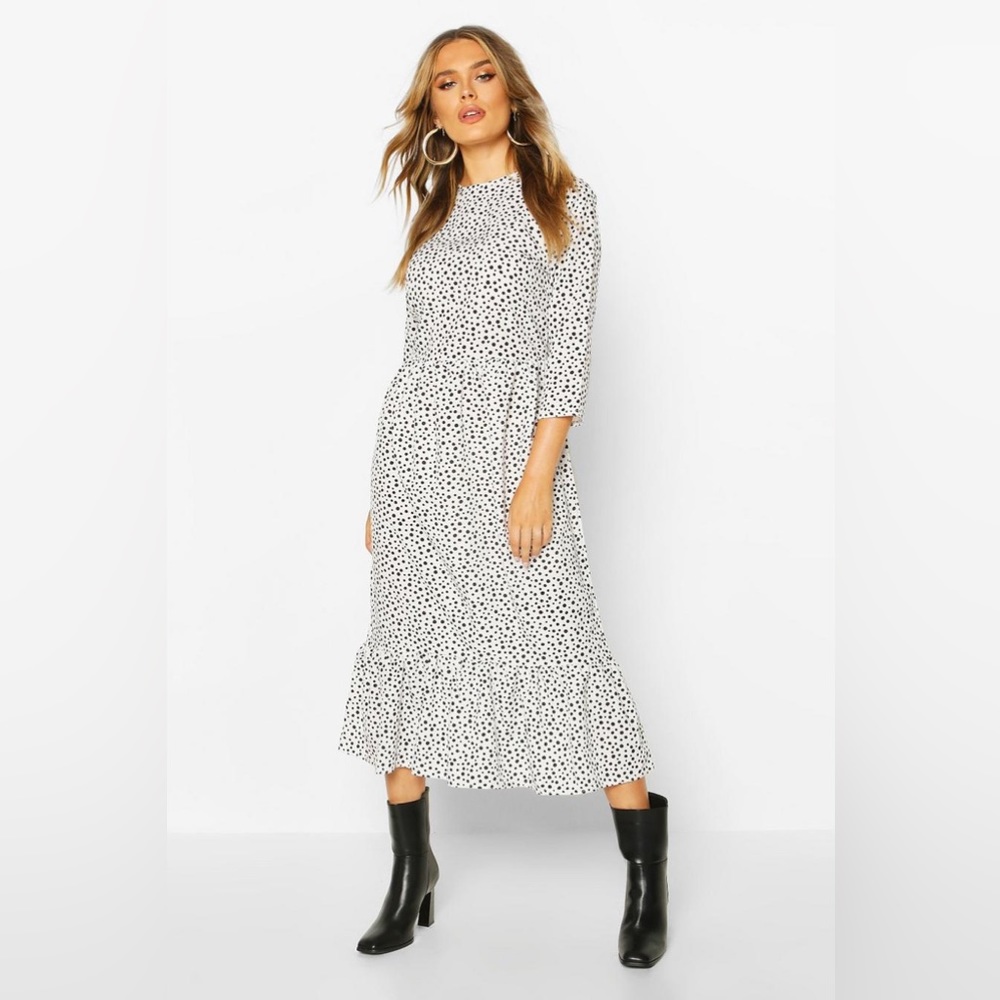 Boohoo Polka Dot Dress